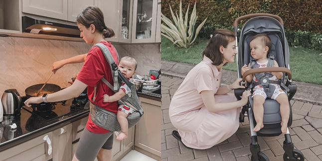 8 Portraits of Kimberly Ryder Taking Care of 2 Children, Cooking While Carrying the Youngest - Dubbed Super Mom