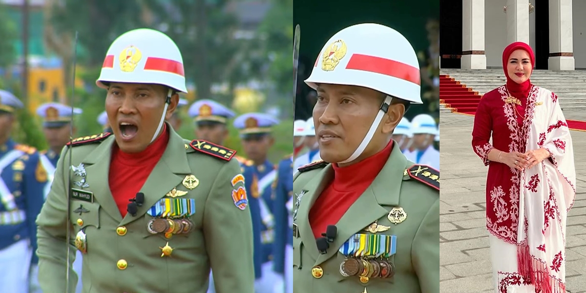 8 Portraits of Colonel Nur Wahyudi, Husband of Juliana Moechtar, as the Ceremony Commander for the 79th Independence Day in IKN, Very Dashing