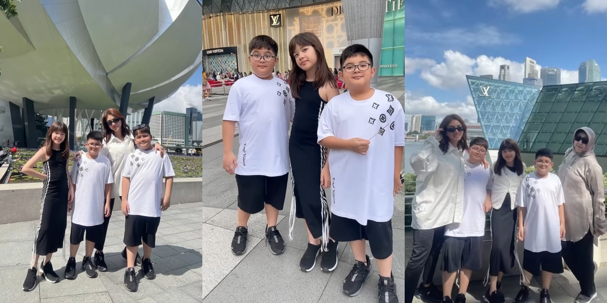 8 Photos of Dhena Devanka's Vacation, Former Wife of Jonathan Frizzy, and Her Three Children in Singapore, Happy Single Mom - Full of Gratitude