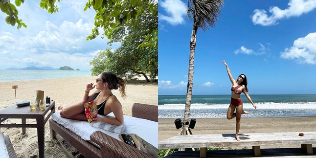 8 Exotic Vacation Photos of Pevita Pearce, Wearing Swimsuit - Showing Off Tanned Skin Because She Keeps Going to the Beach