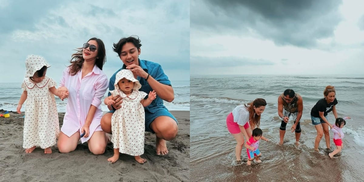 8 Photos of Felicya Angelista's Vacation with Family - Her Children Having Fun Playing in the Sand