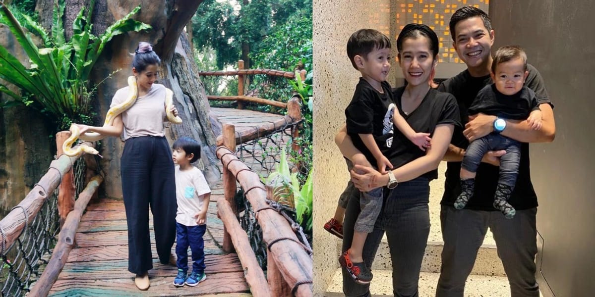 8 Small Vacation Photos of Ardina Rasti and Arie Andika, Tough Mama Carrying a Snake