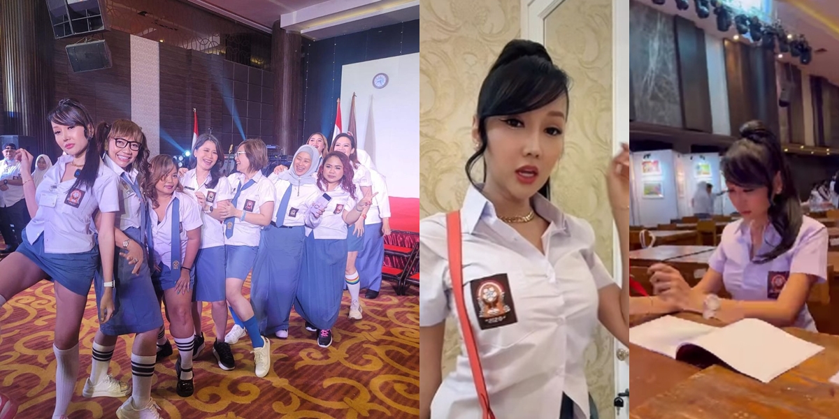 8 Photos of Lucinta Luna as a 'Naughty' High School Student at Doctor Cissie Nugraha's Birthday, Wearing a Very Short Skirt and Tight Uniform - Netizens: She Used to Wear Pants to School