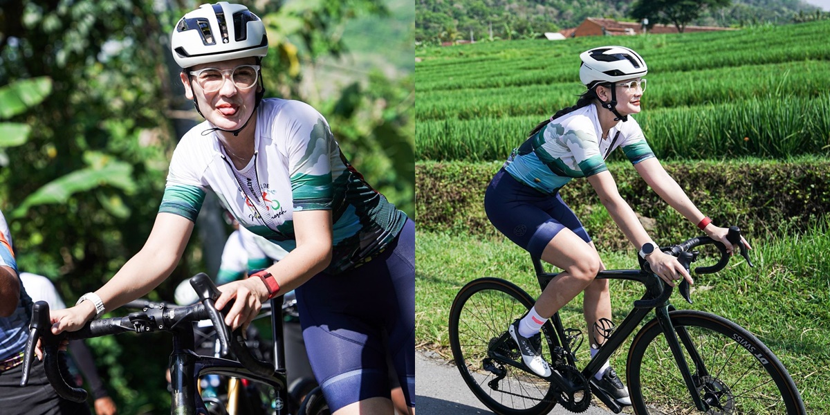 8 Photos of Luna Maya Cycling in Jogja, Beautiful and Ageless to the Point of Having a Bike Path Named After Her