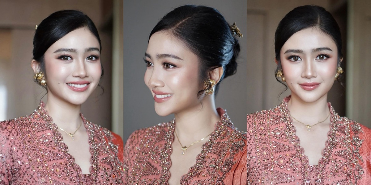 8 Beautiful Makeup Portraits of Febby Rastanty During Her Engagement, Giving a Calm, Elegant, and Fresh Impression