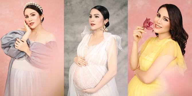 8 Portraits of Momo Geisha's Maternity Shoot, Radiating Beauty and Freshness - Wearing Luxurious Transparent Dresses