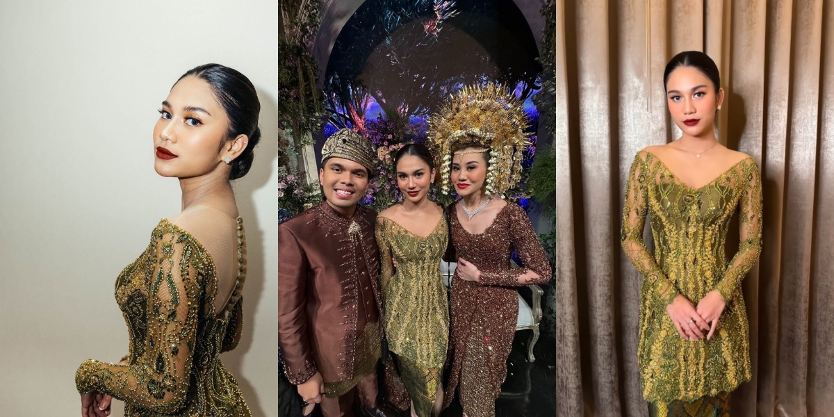 8 Stunning Portraits of Azizah Salsha at the Wedding Reception of Thariq and Aaliyah - The Bag She Carried Becomes the Spotlight