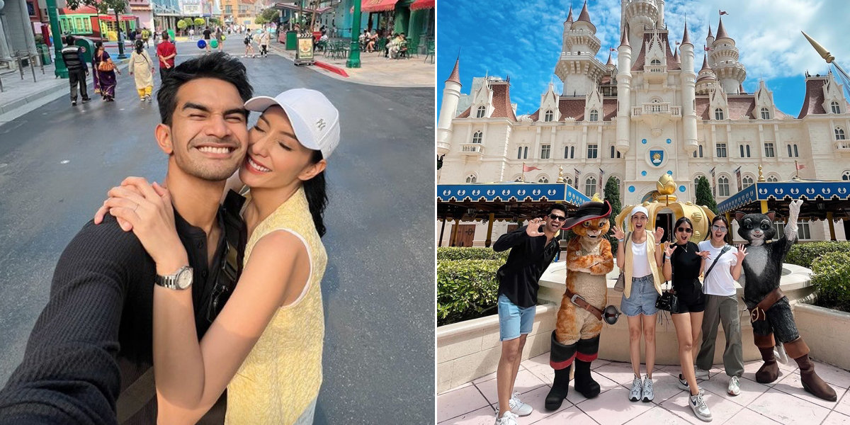 8 Intimate Photos of Tyas Mirasih and Tengku Tezi During Vacation to Universal Studios Singapore