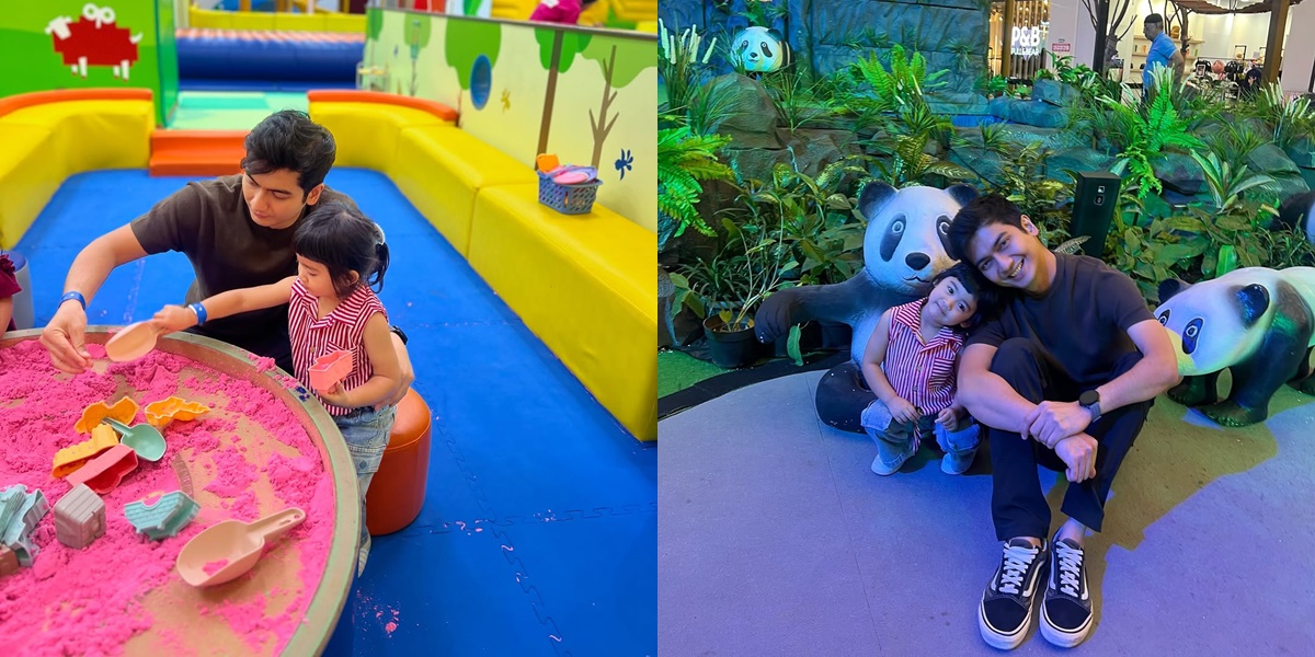 8 Photos of Moana, Ria Ricis' Child, Playing with Teuku Ryan, Happy with Her Father