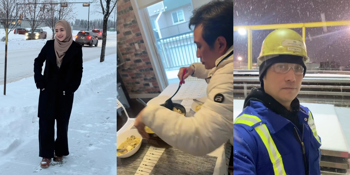 8 Portraits of Cindy Fatika Sari's First Winter in Canada, Enjoying Noodle Soup with Family - Tengku Firmansyah Works Overtime Despite Minus Temperatures