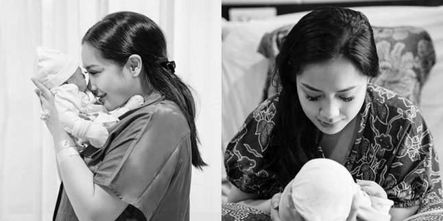 8 Photos of Nagita Slavina Not Taking Her Eyes Off Baby R After Giving Birth, The Difference in Hand Size is Adorable 