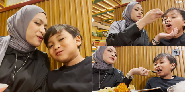 8 Photos of Nathalie Holshcer Eating with Sule's Child, Asking to be Fed by Mother