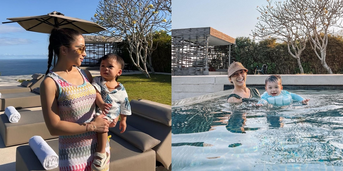 8 Photos of Nikita Willy Celebrating Her Birthday in Bali with Her Small Family, Still Taking Care of Her Child Even though She Looks Stylish by the Beach