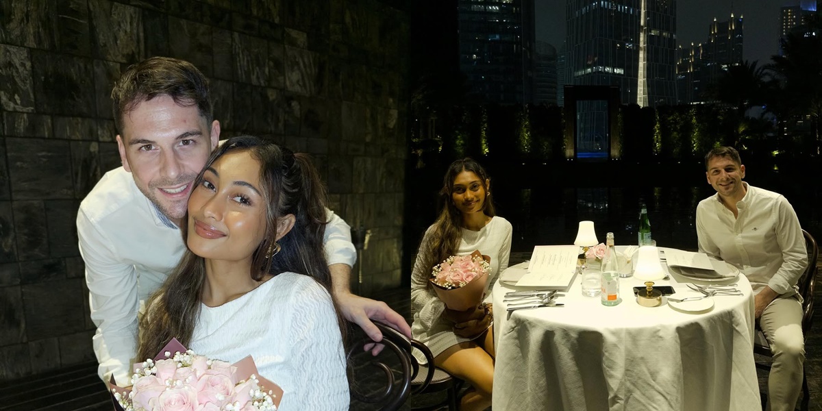 8 Photos of Novia Bachmid with Her Foreign Boyfriend, Romantic Dinner