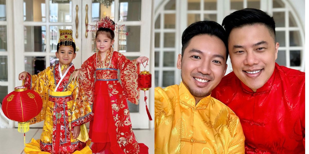 8 Portraits of Indonesian Same-Sex Couple Jacky Rusli and Seth Halim Celebrating Chinese New Year, Looking Harmonious Like an Imperial Family