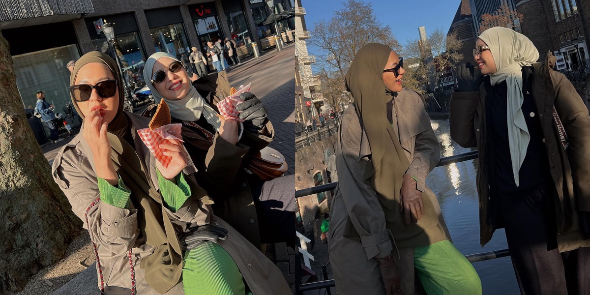 8 Photos of Paula Verhoeven & Tya Ariestya Eating on the Streets of the Netherlands, There’s a Funny Moment Where Paula Was Thought to Own a Bus Business