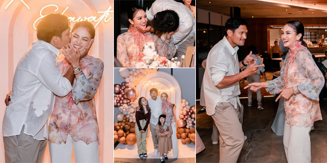 8 Portraits of Ririn Ekawati's Birthday Celebration, Hugging, Kissing, and Romantic Dance with Ibnu Jamil