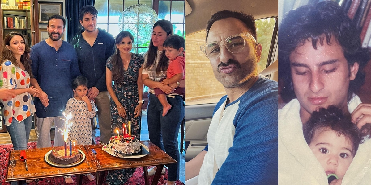 8 Portraits of Saif Ali Khan's 52nd Birthday Celebration, Simple Party with Family - Kareena Jahil Abis