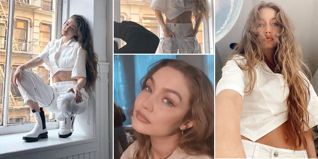 8 Photos of Gigi Hadid's Flat Stomach After Giving Birth, Perfectly Featured on Vogue Cover