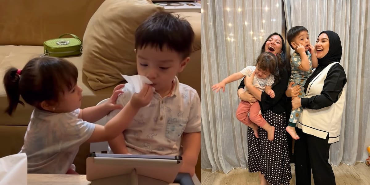 8 Photos of Asmirandah and Irish Bella's Kids Playdate, Chloe Wipes Her Mouth While Eating and It's So Adorable