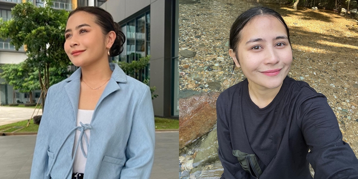 8 Pictures of Prilly Latuconsina Playing in the Waterfall, Meeting Immediately After Trekking - Happy While Eating Instant Noodles