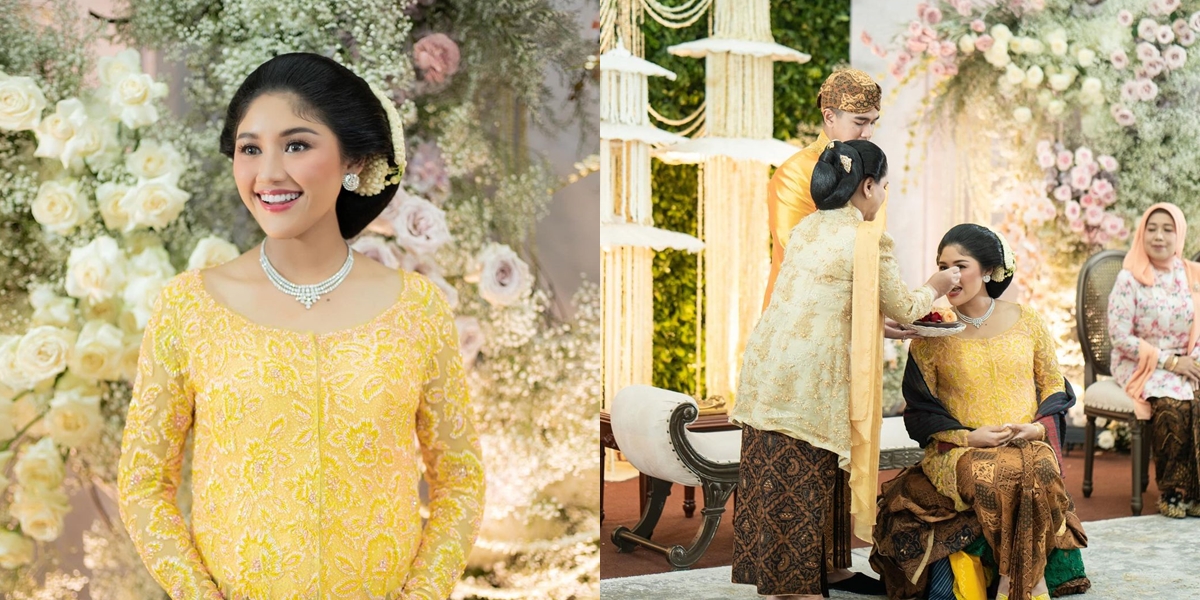 8 Portraits of Erina Gudono's Tingkeban Ceremony Filled with the Meaning of Javanese Philosophy, Beautiful in a Yellow Kebaya - Rumored to Expecting a Baby Girl