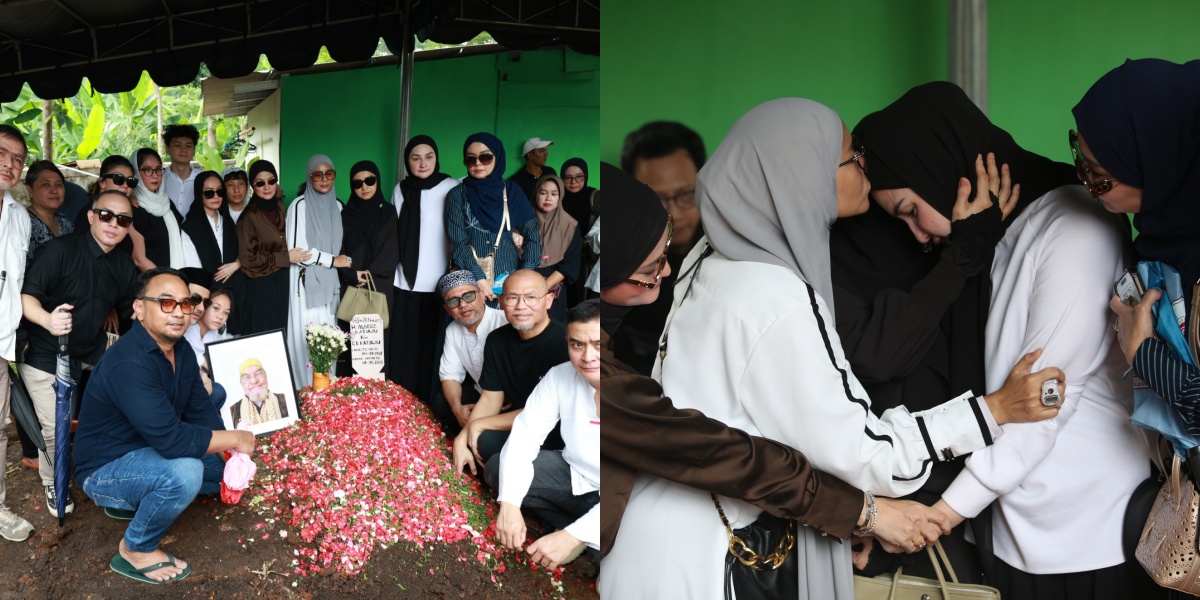 8 Photos of Artist Friends at the Funeral of Mona Ratuliu's Father, Friends Give the Warmest Hugs