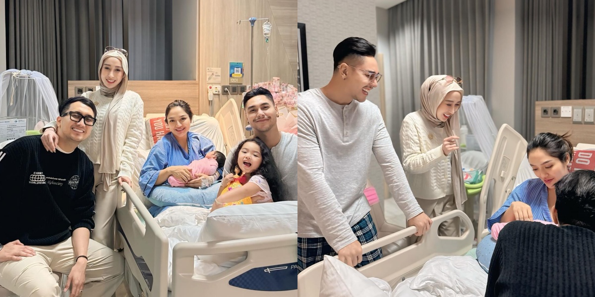 8 Photos of Reza Gladys Visiting Siti Badriah Who Just Gave Birth to Her Second Child, Interaction Between Xarena & Baby X Is Adorable