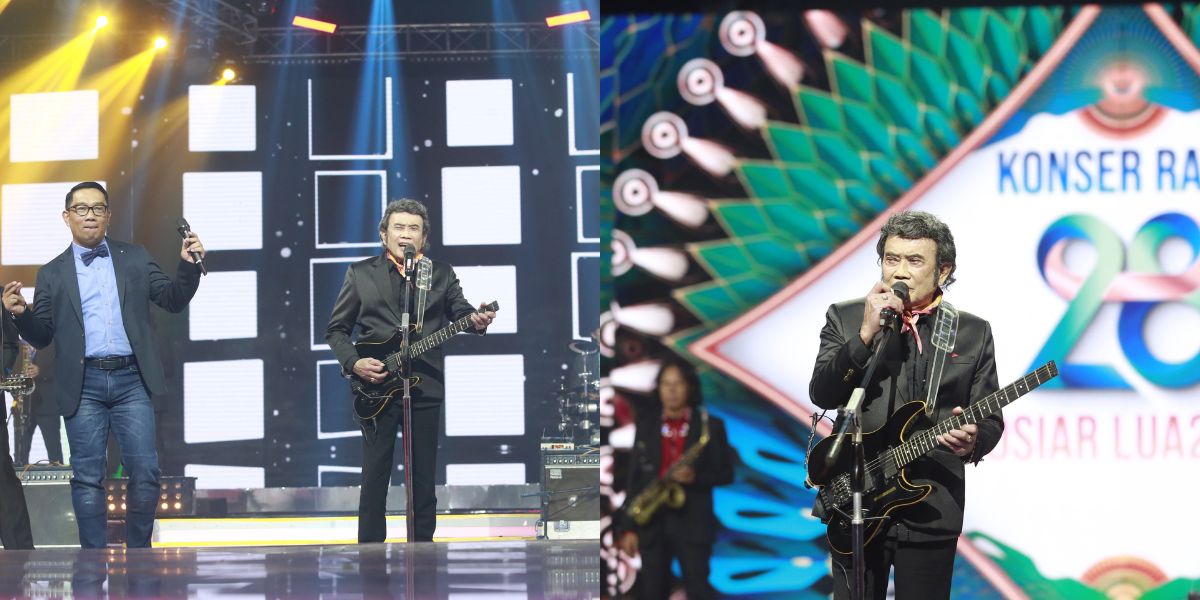 8 Portraits of Rhoma Irama Singing 'Butter' by BTS in the 28th Anniversary of Indosiar