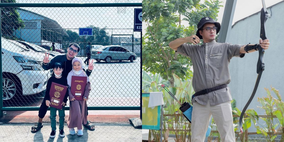 8 Photos of Ricky Harun While Doing Archery, Handsome Papa Looks Forever Young