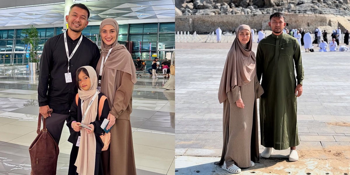 8 Portraits of Rio Dewanto and Atiqah Hasiholan Performing Umrah Together with Their Child, Coinciding with Atiqah's Birthday