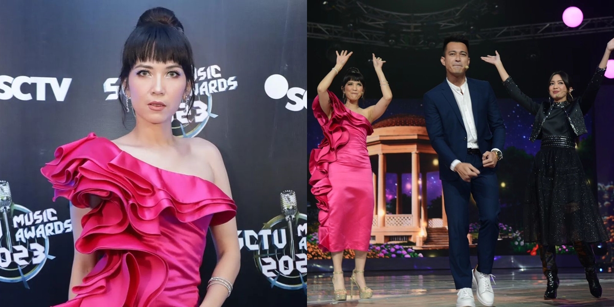 8 Photos of Ririn Dwi Ariyanti and Dinda Kanya Dewi, Stars of the Soap Opera 'CINTA SETELAH CINTA' Showing Totality on the 'SCTV Music Awards 2023' Stage