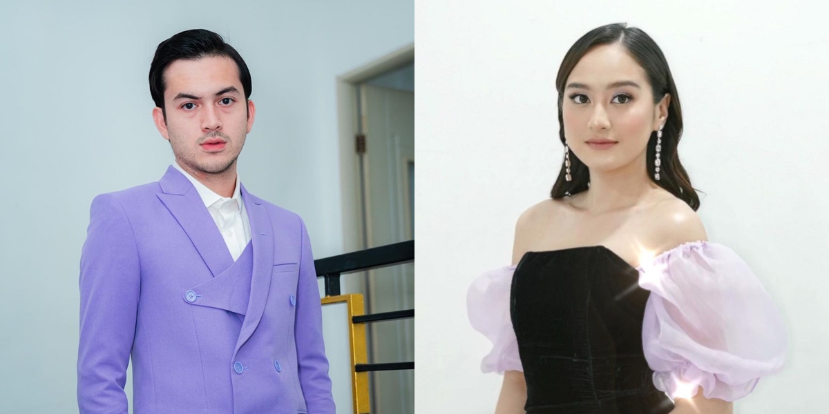 8 Photos of Rizky Nazar and Salshabilla Adriani, Stars of the Sinetron 'BIDADARI SURGAMU', Attending 'SCTV Music Awards 2023' - Appearing in Purple