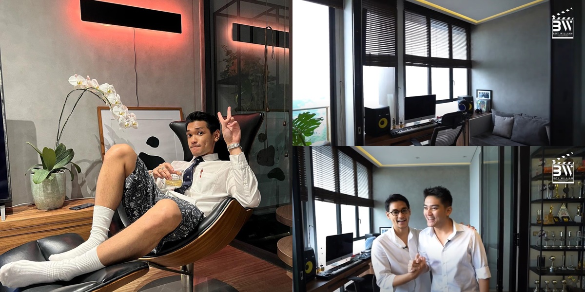 8 Portraits of the Studio Space in Afgan's Apartment, Appearing Minimalist - Shelf Full of Award Trophies