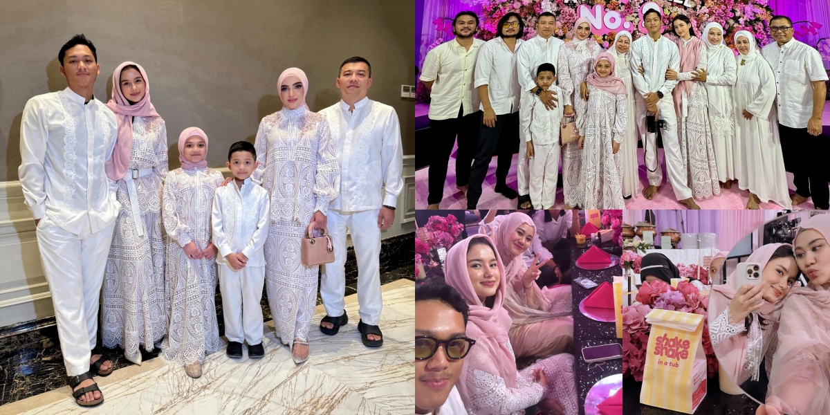 8 Portraits of Sarah Menzel at Baby Azura's Akikah Event, Wearing Uniform with Azriel's Family - Wearing Hijab Together with Aaliyah Massaid