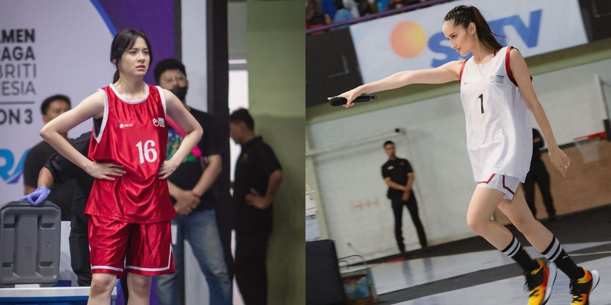 8 Exciting Photos of Cinta Laura and Azizi Asadel Showcasing Basketball Skills at the Celebrity Sports Tournament, Amazes the Audience!