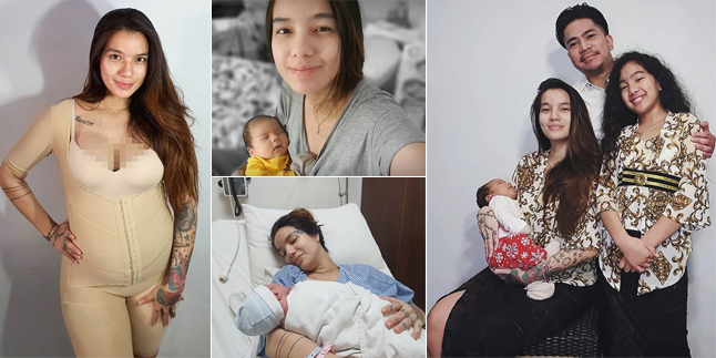 8 Portraits of Sheila Marcia When Taking Care of Her Newborn Baby, Hot Mom with Tattoos