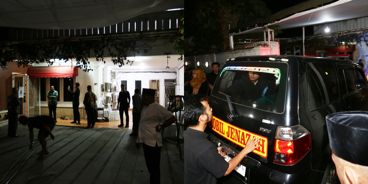 8 Photos of the Atmosphere at Puput Novel's Mourning House, Already Crowded with Visitors and Flower Arrangements