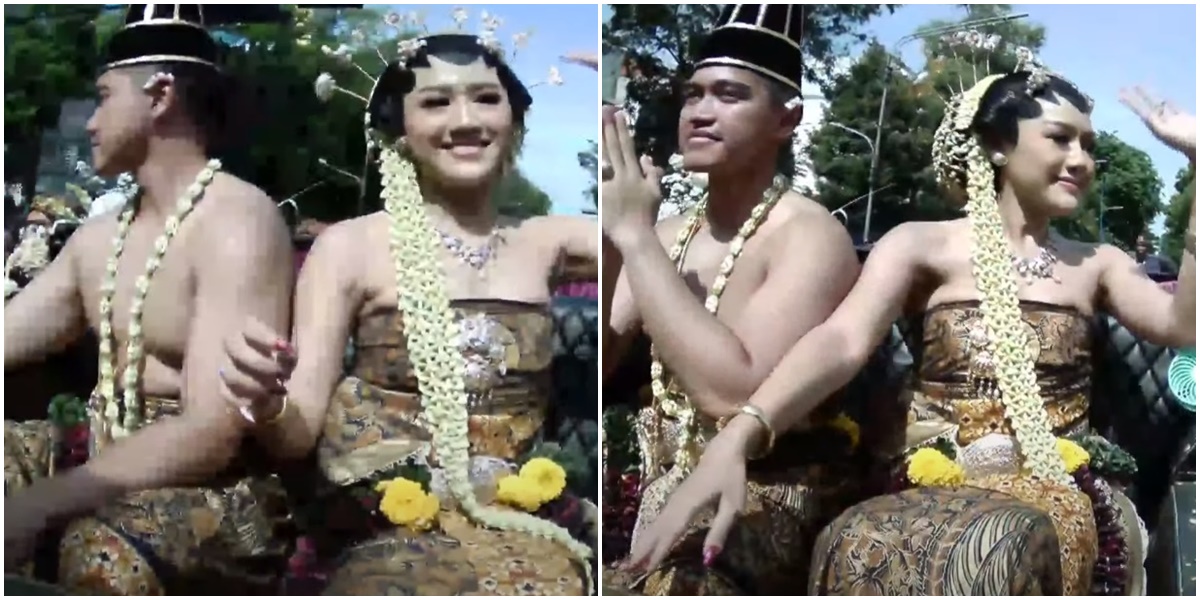 8 Handsome & Beautiful Portraits of Kaesang Pangarep and Erina Gudono in the Procession towards Pura Mangkunegaran, Enthusiastic Public!