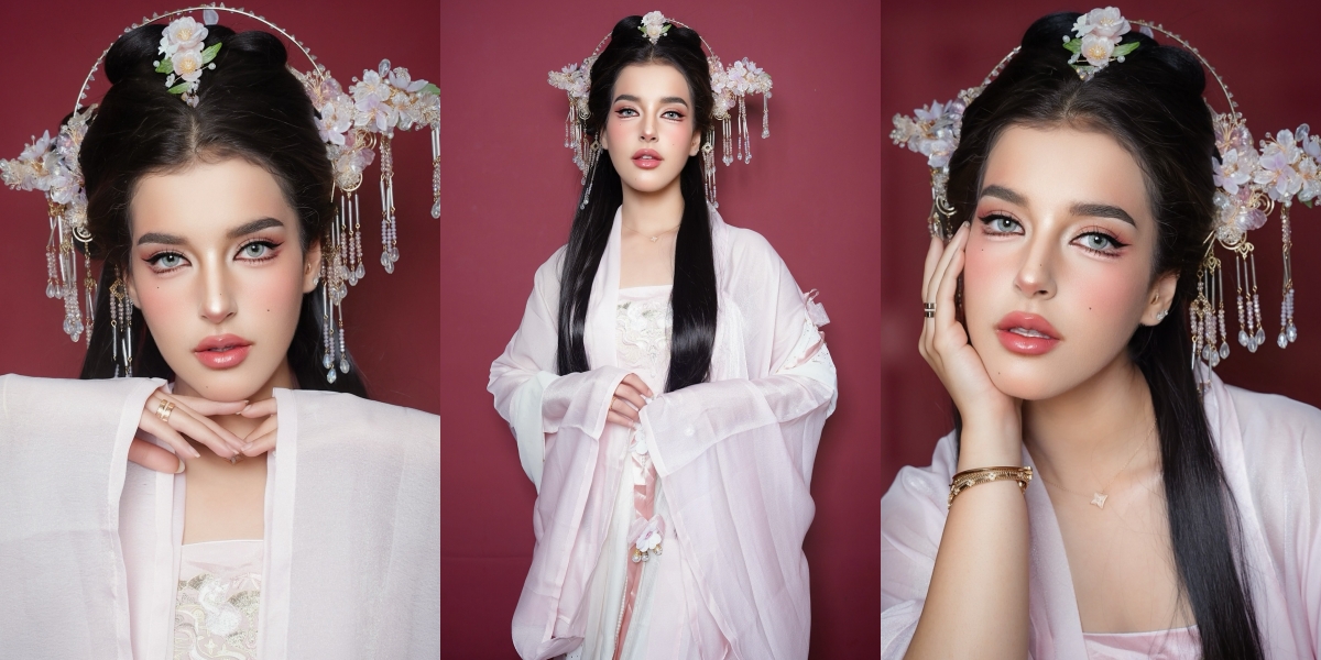 8 Portraits of Tasya Farasya's Douyin-style Makeup, Graceful Like a Goddess Wearing Hanfu - Makes You Doubt It's AI Generated