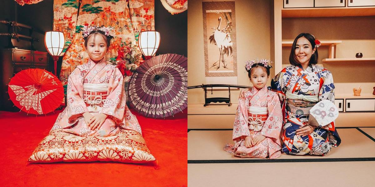 8 Latest Pictures of Gempi Looking Beautiful as a Japanese Girl, Gading Marten and Gisella Anastasi are United in Kissing Their Child