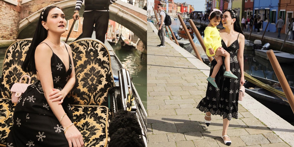 8 Latest Beautiful Shots of Shandy Aulia Strolling in Italy, Wearing a Backless Dress to Show Off Her Smooth Back - Being Affectionate with Baby Claire