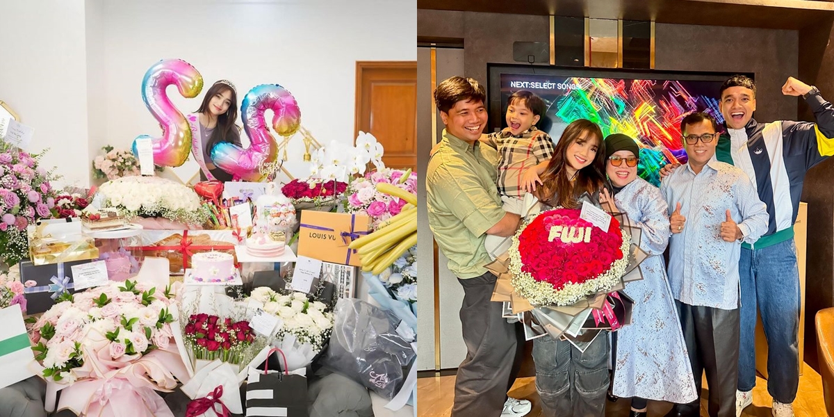 8 Birthday Photos of Fuji Celebrated Multiple Times, Received a Mountain of Gifts and Flowers - Also Visited the Grave of Vanessa Angel-Bibi Ardiansyah