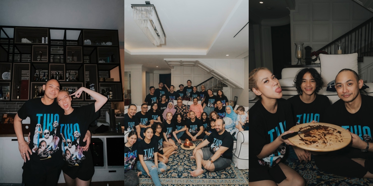 8 Photos of Tiko Aryawardhana's Birthday, Husband of Bunga Citra Lestari, Celebrated Simply at Home - Family in Matching T-Shirts