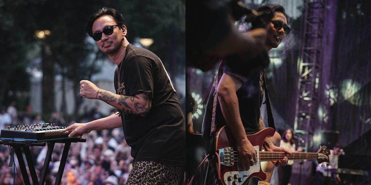 8 Cool and Unique Photos of Vincent Rompies while Performing, Wearing Leopard Print Shorts - Catching Netizens' Attention