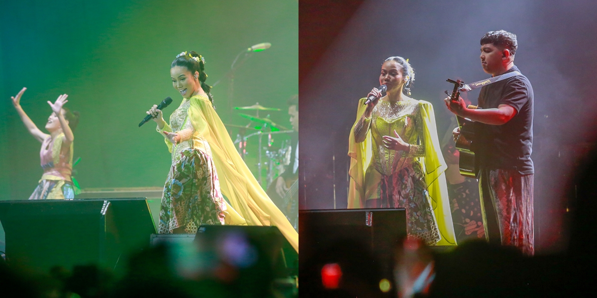 8 Portraits of Yura Yunita at the 'Pertunjukan Tutur Batin' Concert, Rich with Sundanese Culture - Performing with her Husband