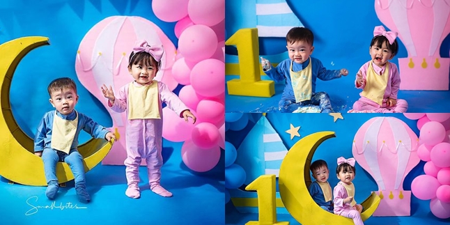 8 Portraits of Zayn and Zunaira, Syahnaz Sadiqah's Twin Children, Compactly Destroy Birthday Cake, Faces Smudged with Cream Making Them Adorable!