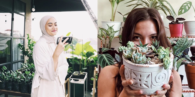 8 Celebrities Who Spend Their Time at Home Gardening, Ayudia Bing Slamet - Atiqah Hasiholan