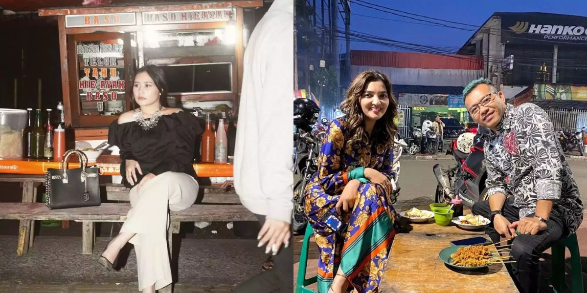 8 Celebrities Who Love Eating on the Sidewalk, No Need to Pretend - Photos of Prilly Latuconsina Wearing Glamorous Clothes Become the Highlight