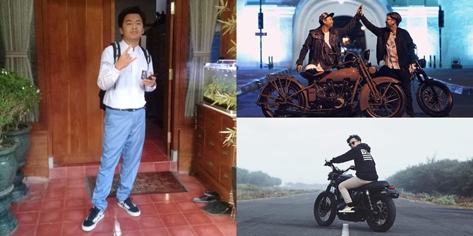 9 Photos of Soimah's First Child, Handsome with a Mustache and a Hobby of Riding Motorcycles!